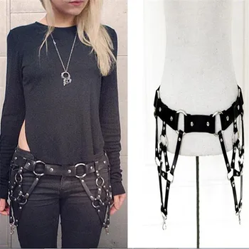 Punk PU Leather Triangle Garters Belt Sexy Lingerie Body Bondage Straps Adjustable Women Suspenders Belt With Strong Metal Clips
Punk PU Leather Triangle Garters Belt Sexy Lingerie Body Bondage Straps Adjustable Women Suspenders Belt With Strong Metal Clips