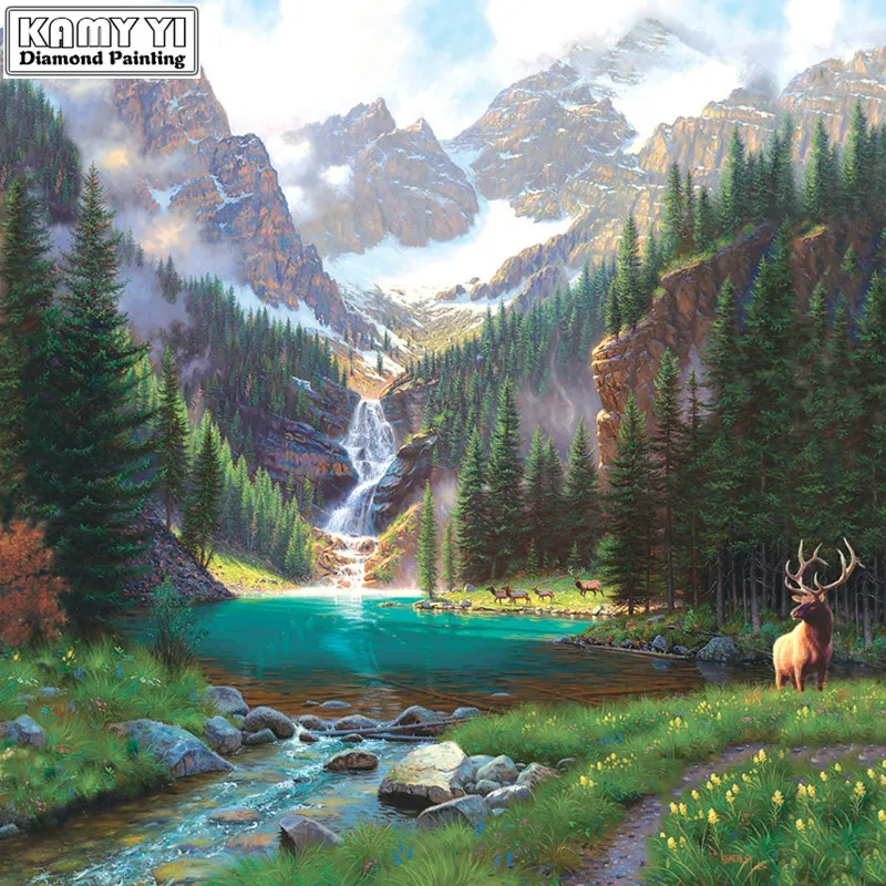 Needlework Diy Diamond Painting Cross Stitch Forest scenery Diamond Embroidery Full Square Diamond Mosaic Picture WHY
Needlework Diy Diamond Painting Cross Stitch Forest scenery Diamond Embroidery Full Square Diamond Mosaic Picture WHY
