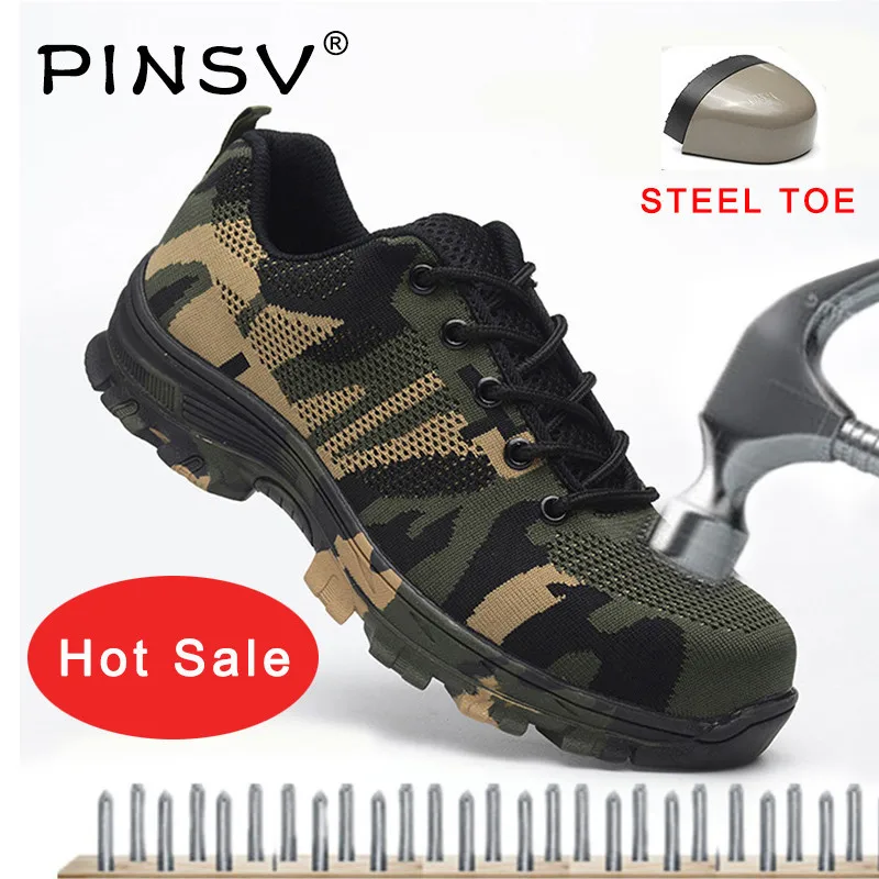 steel toe mesh shoes