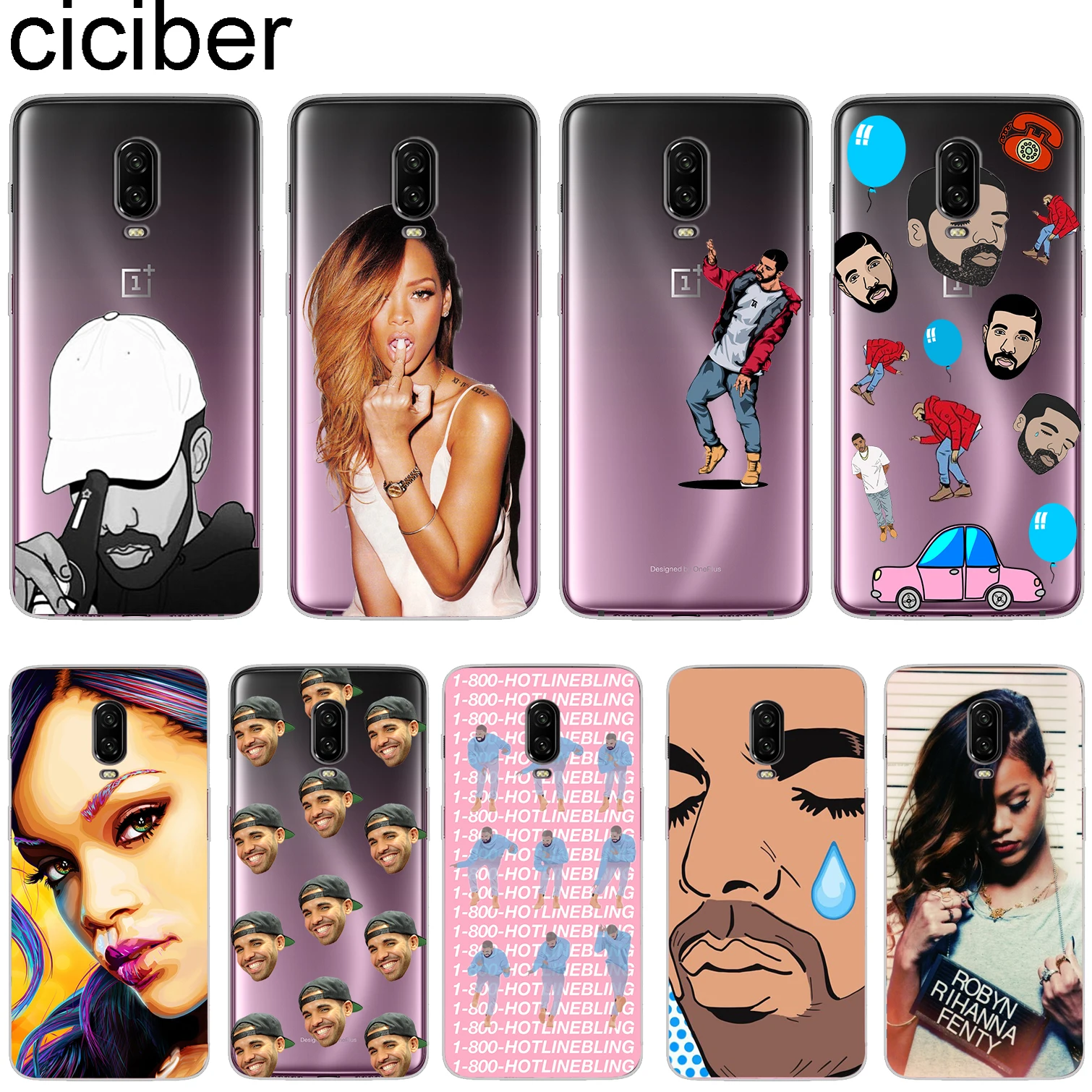 ciciber For Oneplus 6 6T 5 5T Soft Silicone Phone Cases Cover Clear TPU For 1+ 6T 6 5T Rihanna Drake Coque Capa Fundas
ciciber For Oneplus 6 6T 5 5T Soft Silicone Phone Cases Cover Clear TPU For 1+ 6T 6 5T Rihanna Drake Coque Capa Fundas