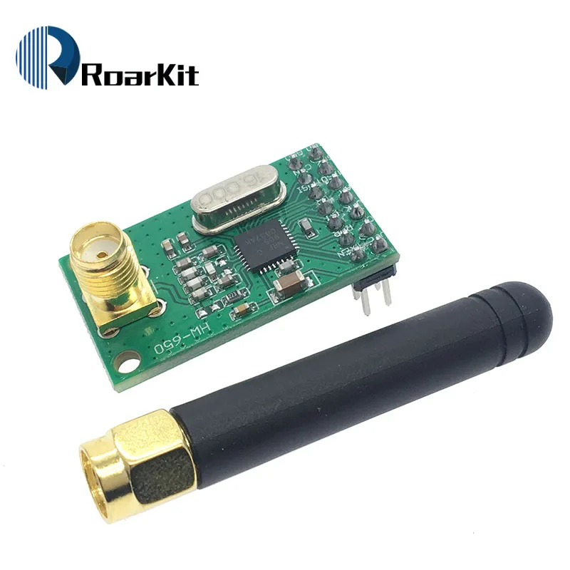 NRF905 Wireless Transceiver Module Wireless Transmitter Receiver Board NF905SE With Antenna FSK GMSK Low Power 433 868 915 MHz
NRF905 Wireless Transceiver Module Wireless Transmitter Receiver Board NF905SE With Antenna FSK GMSK Low Power 433 868 915 MHz