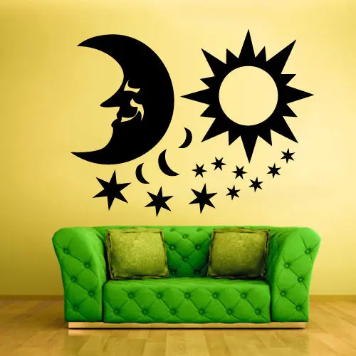 Wall Decal Vinyl Sticker Nursery Kids Baby Stars Moon Moon Crescent Sun DIY Removable Wall Stickers mural adesivo de parede D134
Wall Decal Vinyl Sticker Nursery Kids Baby Stars Moon Moon Crescent Sun DIY Removable Wall Stickers mural adesivo de parede D134