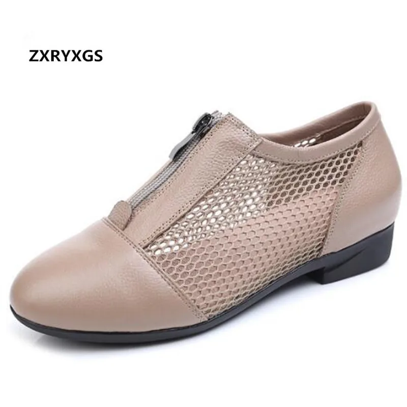 ZXRYXGS Comfortable Soft Bottom Mother Shoes Casual Sandals Mesh Genuine Leather Sandals 2019 Summer Fashion Sandals Women Shoes
ZXRYXGS Comfortable Soft Bottom Mother Shoes Casual Sandals Mesh Genuine Leather Sandals 2019 Summer Fashion Sandals Women Shoes