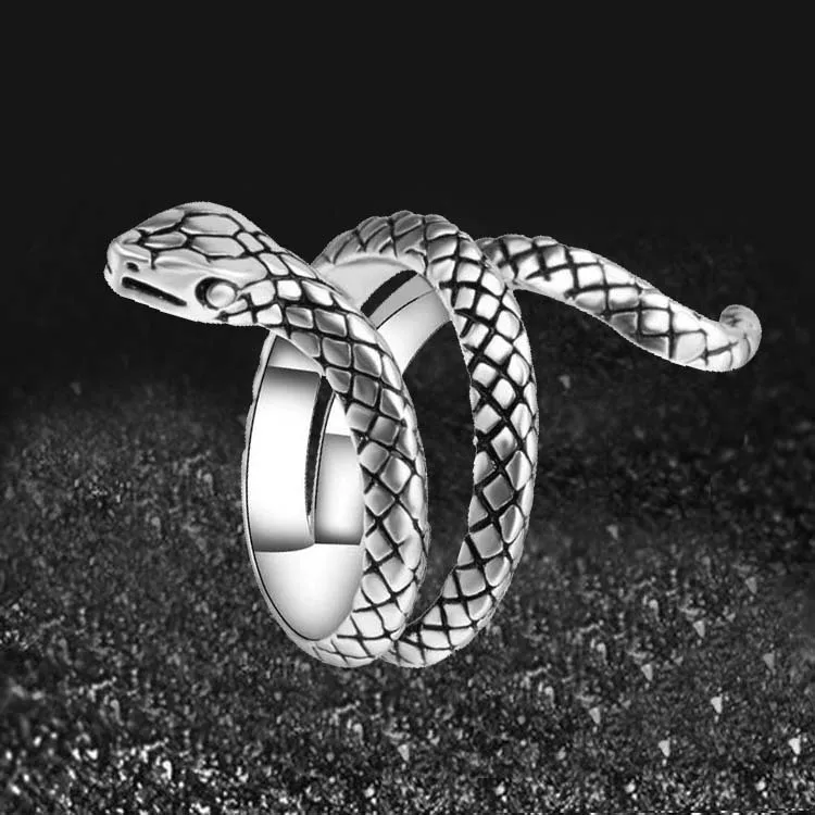 Gothic Punk Heavy Metals Rock Men Ring Retro Snake Rings For Women Male Ring Anel Vintage Silver Animal Jewelry Wholesale R97
Gothic Punk Heavy Metals Rock Men Ring Retro Snake Rings For Women Male Ring Anel Vintage Silver Animal Jewelry Wholesale R97