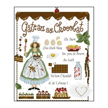Mrs. Rafi's cake cartoon cotton threads DIY cross stitch kits counted embroidery unprinted canvas white patterns kitchen decor
Mrs. Rafi's cake cartoon cotton threads DIY cross stitch kits counted embroidery unprinted canvas white patterns kitchen decor