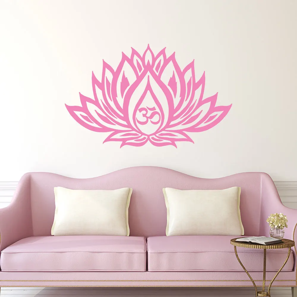 Lotus Flower художественные настенные наклейки для спальни общежития студии йоги