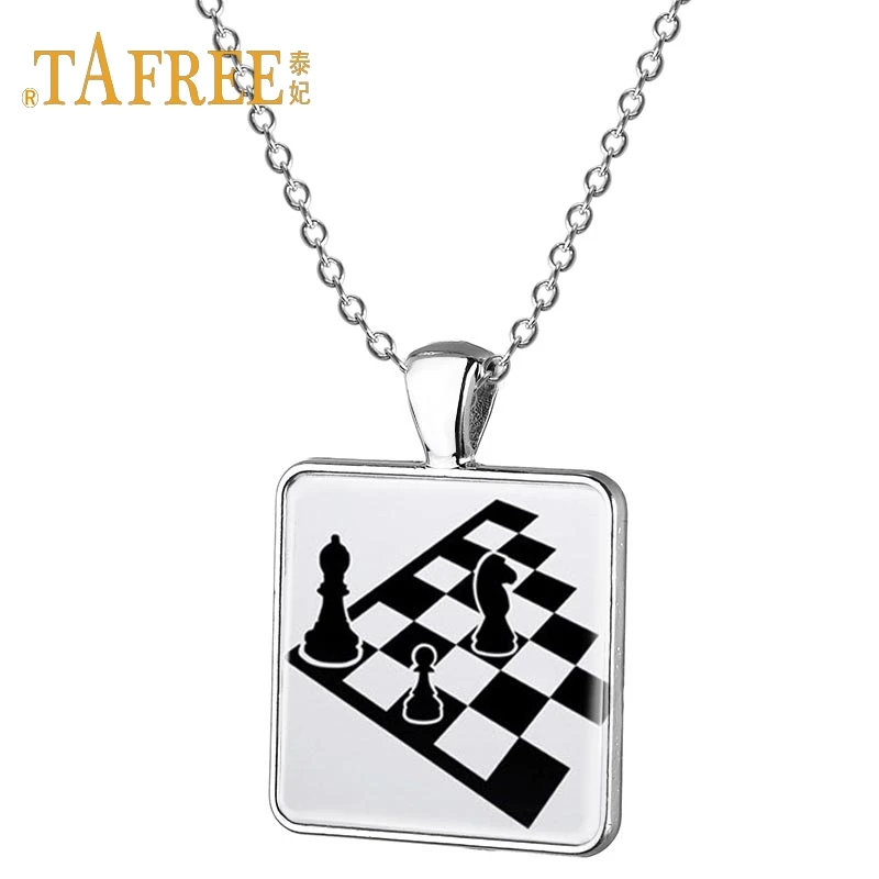 TAFREE I Love Chess Necklace alloy square pendant Necklace horse chess lover souvenir pendant jewelry CH28
TAFREE I Love Chess Necklace alloy square pendant Necklace horse chess lover souvenir pendant jewelry CH28
