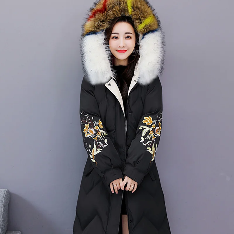 FMFSSOM Winter Fur Collar Parka Embroidery Cotton Coat Casual Snow Wear Women Down Jacket Fashion 2018 New Summer Ladies
FMFSSOM Winter Fur Collar Parka Embroidery Cotton Coat Casual Snow Wear Women Down Jacket Fashion 2018 New Summer Ladies