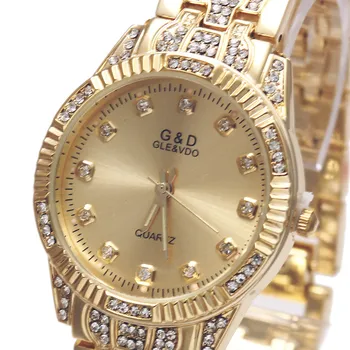 2017 New Fashion G&D Brand Women Quartz Wriswatch Gold/Silver Stainless Steel Belt Relojes Mujer Luxury Lady's Bracelet watch
2017 New Fashion G&D Brand Women Quartz Wriswatch Gold/Silver Stainless Steel Belt Relojes Mujer Luxury Lady's Bracelet watch