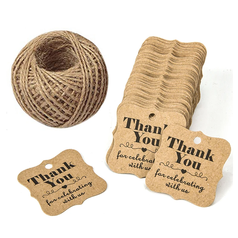 300 pcs DIY Kraft Paper Gift Tags, Thank You for Celebrating, Thanks Label for Wedding Decoration, Baby Shower, Party Decoration
300 pcs DIY Kraft Paper Gift Tags, Thank You for Celebrating, Thanks Label for Wedding Decoration, Baby Shower, Party Decoration