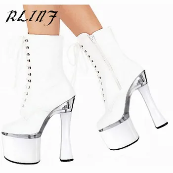 RLINF 18 cm White Black Elegant Lady's Ankle Boots with High Heels 2018 New Straps Low Boots
RLINF 18 cm White Black Elegant Lady's Ankle Boots with High Heels 2018 New Straps Low Boots