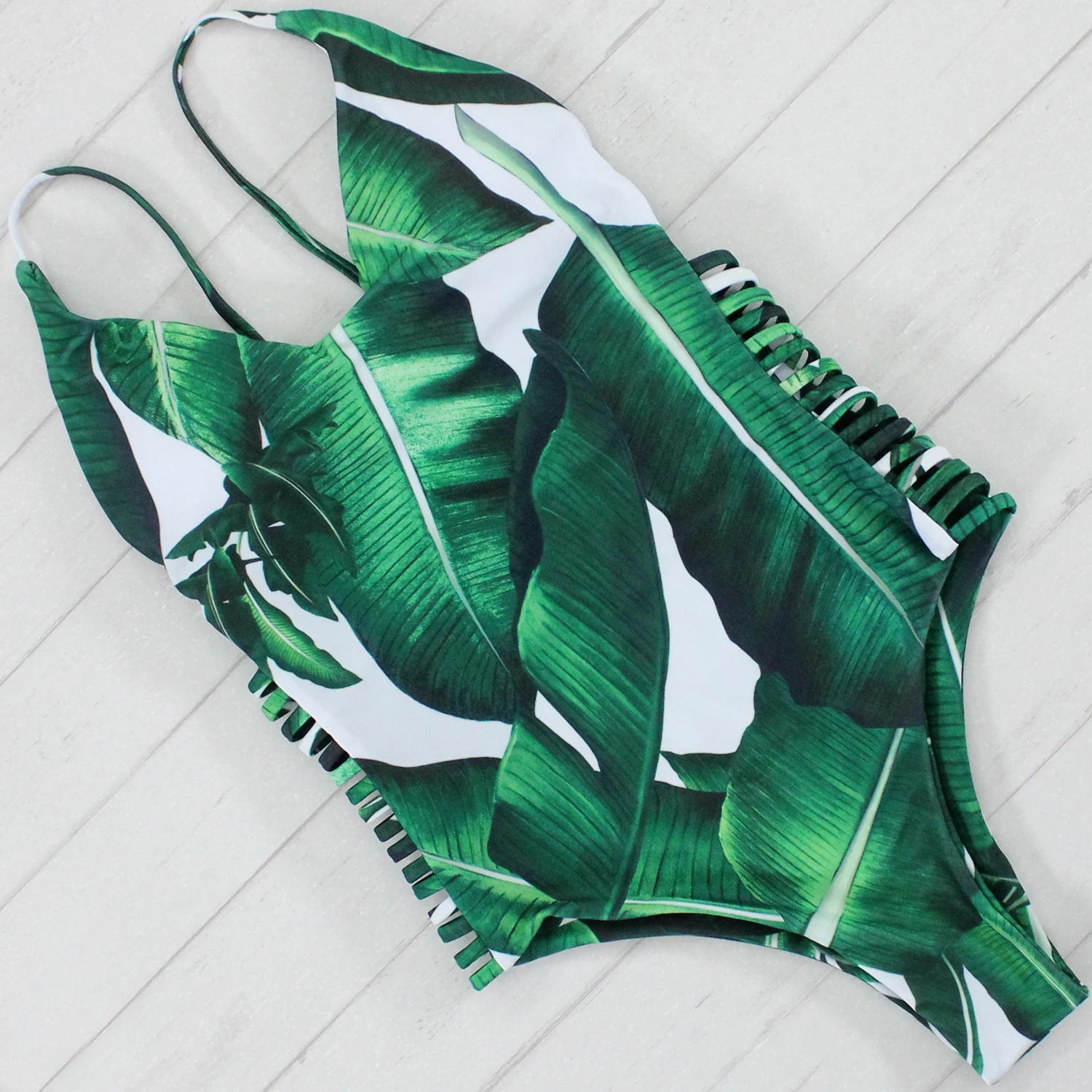2017 New Green Leaves High Cut One Piece Swimsuit Women Swimwear Female Bodysuit Summer Beachwear Bathing Suit Monokini
2017 New Green Leaves High Cut One Piece Swimsuit Women Swimwear Female Bodysuit Summer Beachwear Bathing Suit Monokini