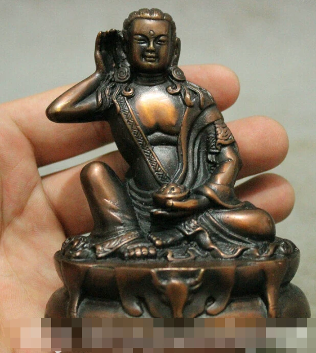 S0471 Tibet Chinese Bronze Buddhism Arhat Wealth Milarepa Buddha Ride Deer Head Statue 
S0471 Tibet Chinese Bronze Buddhism Arhat Wealth Milarepa Buddha Ride Deer Head Statue