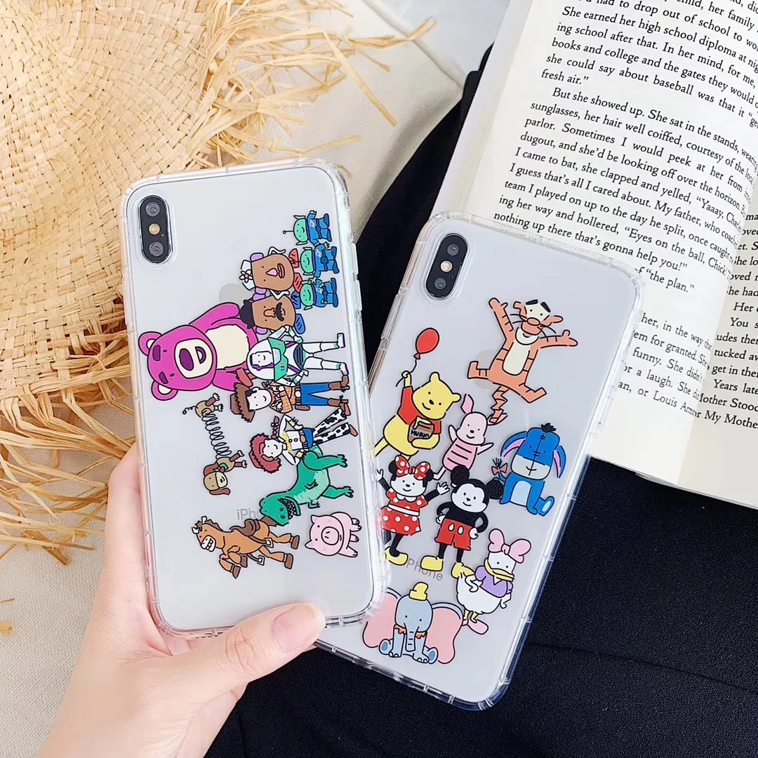 Cartoon fun hand-painted wind Mickey Minnie mobilization cover for iPhone XR XS MAX 8 7 6S 6Plus air pressure TPU back cover
Cartoon fun hand-painted wind Mickey Minnie mobilization cover for iPhone XR XS MAX 8 7 6S 6Plus air pressure TPU back cover