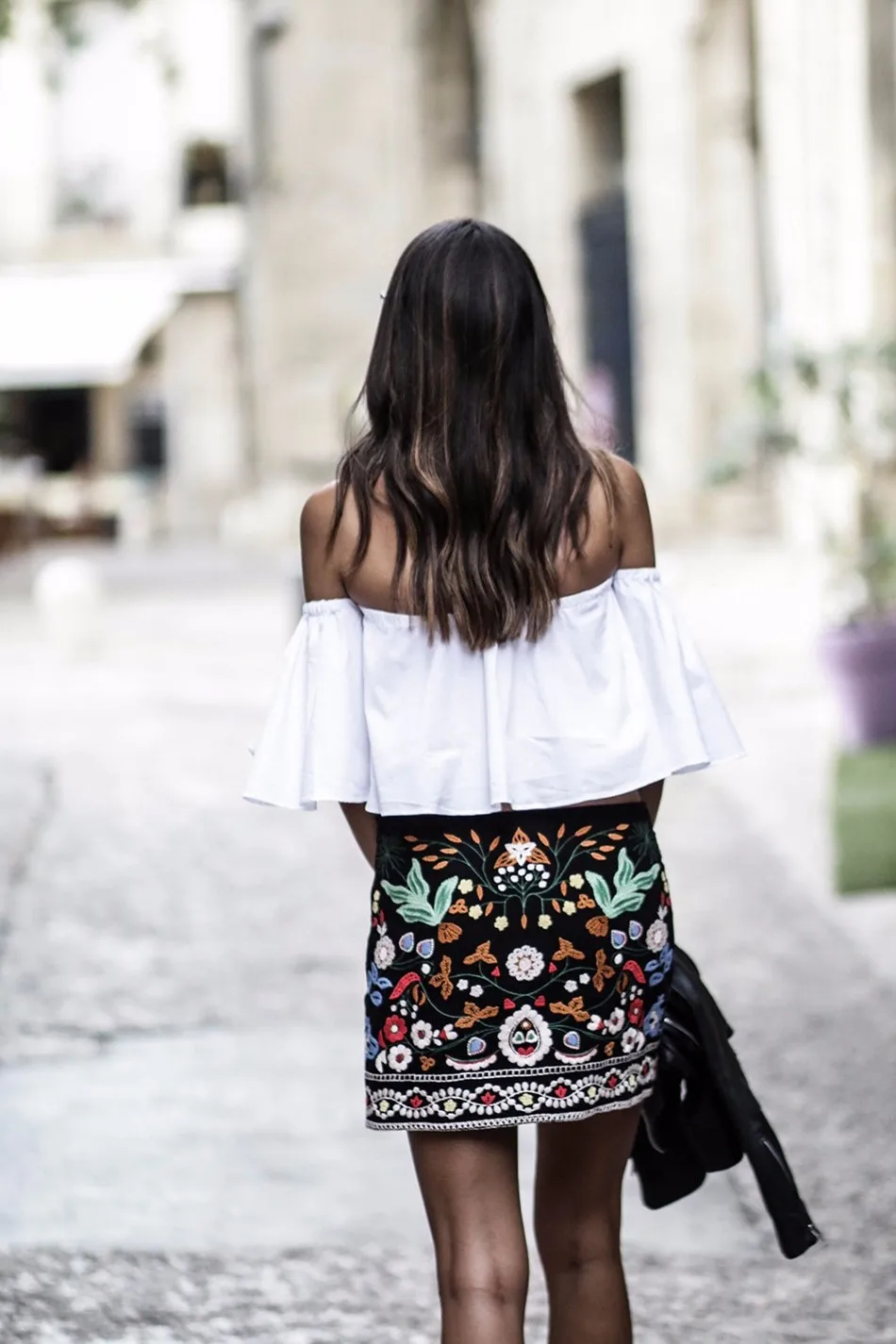 Women Embroidered Skirt Vintage Pencil Short Skirts Womens High Waist Black Boho Mini Casual Floral Embroidery Skir (8)