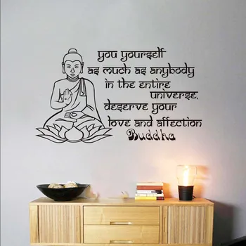 Saying Yourself As Much As Anybody Lotus Buddha Wall Stickers For Living Room Buddhism Text Wall Art Decals Wallpaper Home Decor
Saying Yourself As Much As Anybody Lotus Buddha Wall Stickers For Living Room Buddhism Text Wall Art Decals Wallpaper Home Decor