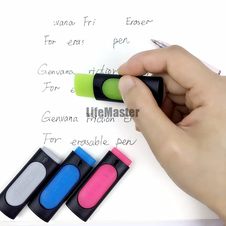 4pc/lot Genvana Friction Ink Eraser for Erasable pen Rubber 50mm*20mm with plastic case Cheaper than Pilot (Frixion) erasable
4pc/lot Genvana Friction Ink Eraser for Erasable pen Rubber 50mm*20mm with plastic case Cheaper than Pilot (Frixion) erasable
