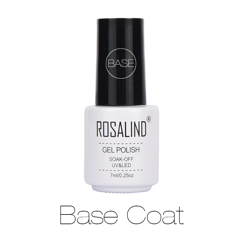 

ROSALIND 7ml Base Coat Bright Surface UV Gel Nail Polish Shiny Sealer Manicure Soak off Reinforce Top Base Nail Primer