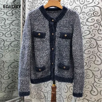High Quality Cardigans 2019 Autumn Casual Sweater Cardigan Women Color Block Knitting Metal Buttons Long Sleeve Cardigan Coats
High Quality Cardigans 2019 Autumn Casual Sweater Cardigan Women Color Block Knitting Metal Buttons Long Sleeve Cardigan Coats