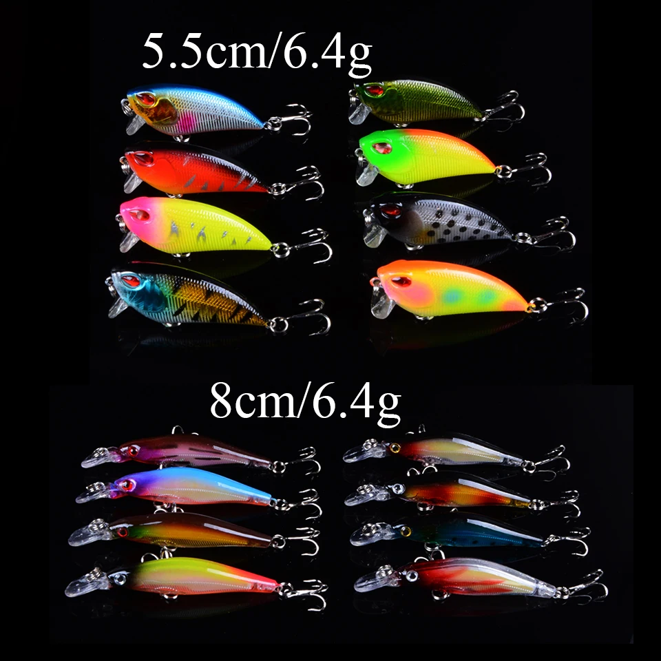 Горячие 16 шт Смешанные 2 модели Minnow VIB приманки для рыбалки воблер crankbait острые Крючки с 3D глазами
Горячие 16 шт Смешанные 2 модели Minnow VIB приманки для рыбалки воблер crankbait острые Крючки с 3D глазами