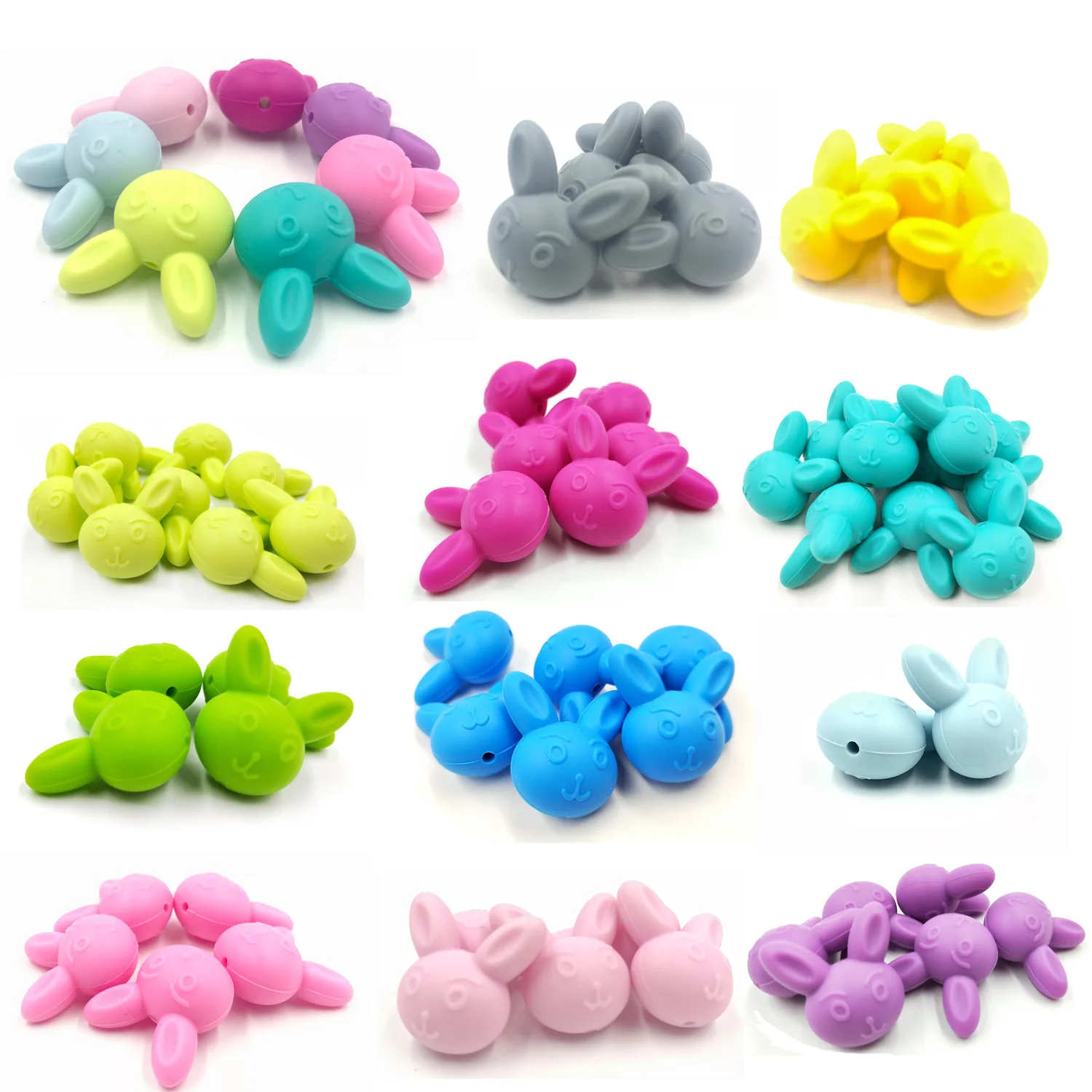 5pcs/pack Rabbit Silicone Beads Baby Teething Teether BPA Free Necklace Making Chew Toy
5pcs/pack Rabbit Silicone Beads Baby Teething Teether BPA Free Necklace Making Chew Toy