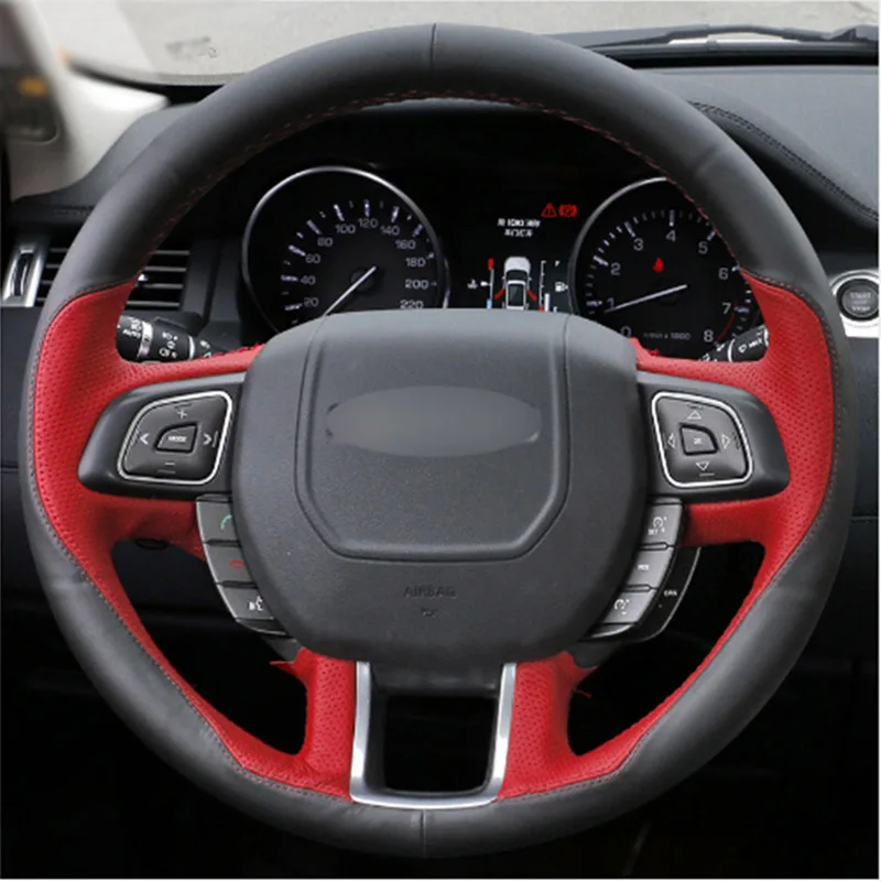 Top Leather Steering Wheel Hand-stitch on Wrap Cover For Land Rover Range Rover Evoque 2012-2016
Top Leather Steering Wheel Hand-stitch on Wrap Cover For Land Rover Range Rover Evoque 2012-2016
