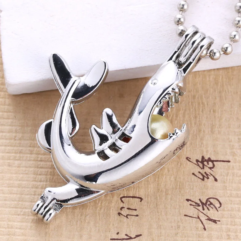 6pcs Silver shark Pearl Cage Jewelry Making Beads Cage Pendant Aroma Essential Oil Diffuser Locket For Oyster Pearl
6pcs Silver shark Pearl Cage Jewelry Making Beads Cage Pendant Aroma Essential Oil Diffuser Locket For Oyster Pearl