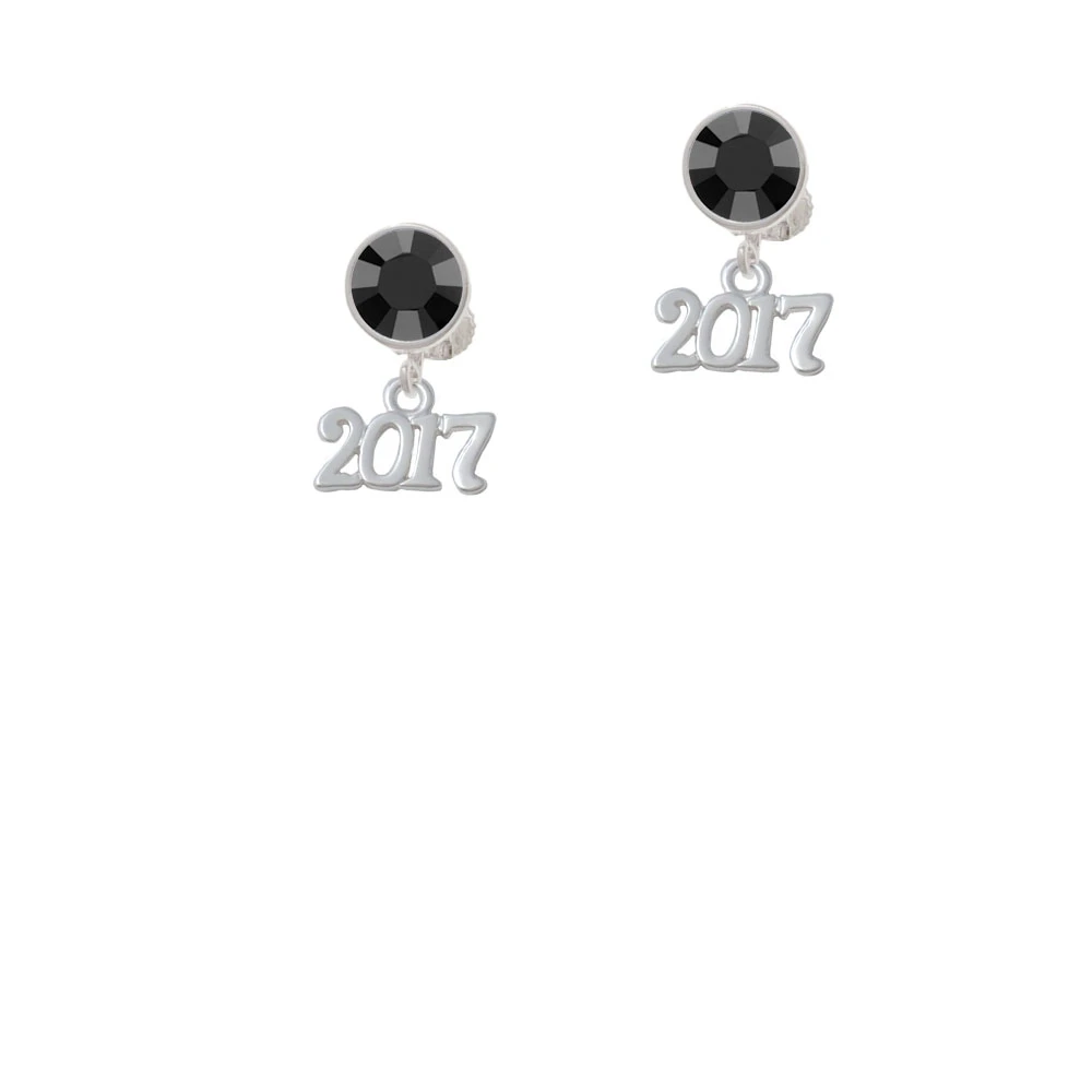 Horizontal Year - 2017 - Crystal Clip On Earrings (2)