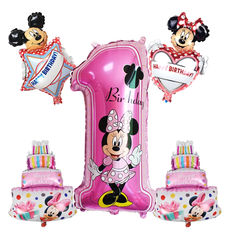 5pcs/set Mickey Minnie Number 1 Balloons Kids 1th Happy Birthday Party Balloon Set Decoration Globos Wedding Balloon Supplies
5pcs/set Mickey Minnie Number 1 Balloons Kids 1th Happy Birthday Party Balloon Set Decoration Globos Wedding Balloon Supplies