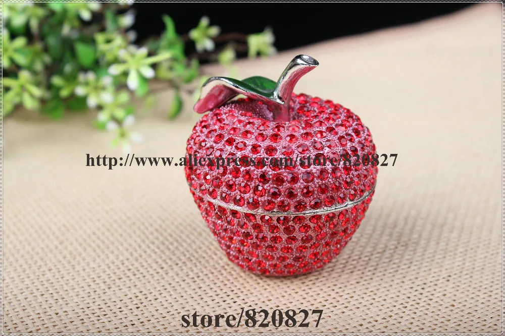 Delicious Crystal Fruit Apple Pewter Hinged Trinket Box Apple Shaped Painted Trinket Box Small Jewelry Container
Delicious Crystal Fruit Apple Pewter Hinged Trinket Box Apple Shaped Painted Trinket Box Small Jewelry Container