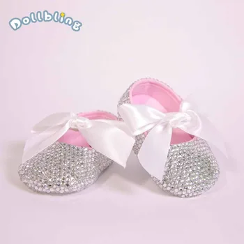 All Covered Clear Sparkle Bling out White Ribbon Bow Custom Handmade Christening 0-1 Princess Newborn Baby Girl Ballerina Shoes
All Covered Clear Sparkle Bling out White Ribbon Bow Custom Handmade Christening 0-1 Princess Newborn Baby Girl Ballerina Shoes