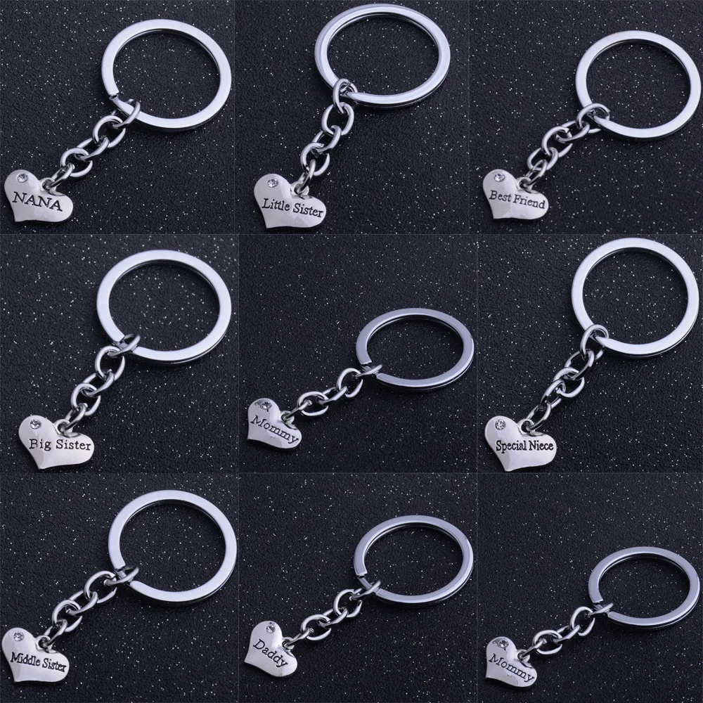 Heart Keyring Love Mothers Fathers Niece NANA Grandma Sisters Best Friends Crystal Keychain Dad Mom Key Chain Key Ring Jewelry
Heart Keyring Love Mothers Fathers Niece NANA Grandma Sisters Best Friends Crystal Keychain Dad Mom Key Chain Key Ring Jewelry