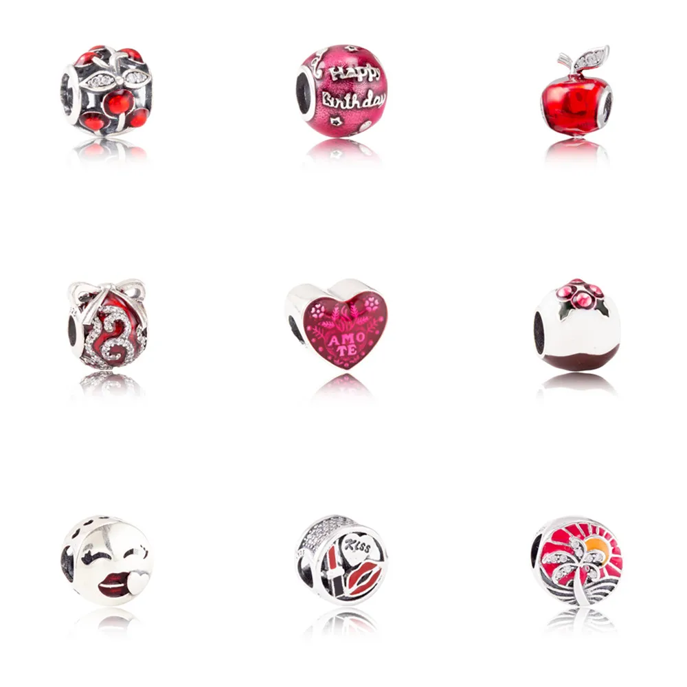 Red series Bead Charm Authentic 925 Sterling Silver Fit Original Pandora Charms Bracelet Women Jewelry gift JF600136-144
Red series Bead Charm Authentic 925 Sterling Silver Fit Original Pandora Charms Bracelet Women Jewelry gift JF600136-144
