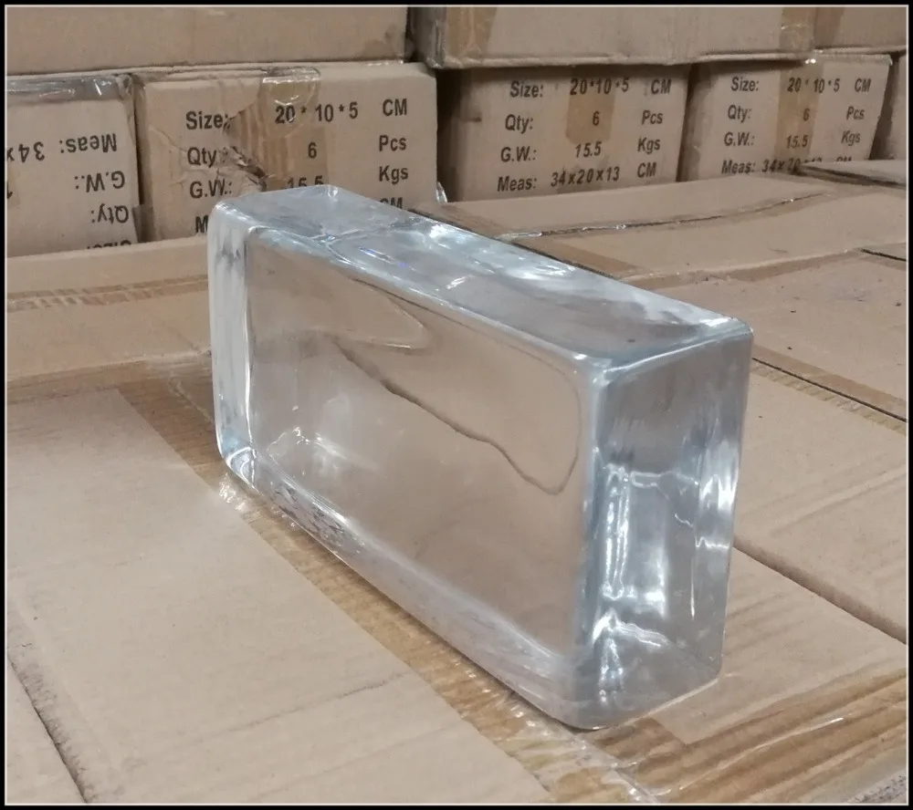 1200x пакет прозрачный Стекло блок 10x20 см Толщина 5 2 кг/шт. 6 шт/коробка | Обустройство