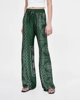 Straight Sashes Bow Loose Pants Summer 2018 Print Women Trousers Casual Elastic Waist Lace Up Green Pants
Straight Sashes Bow Loose Pants Summer 2018 Print Women Trousers Casual Elastic Waist Lace Up Green Pants