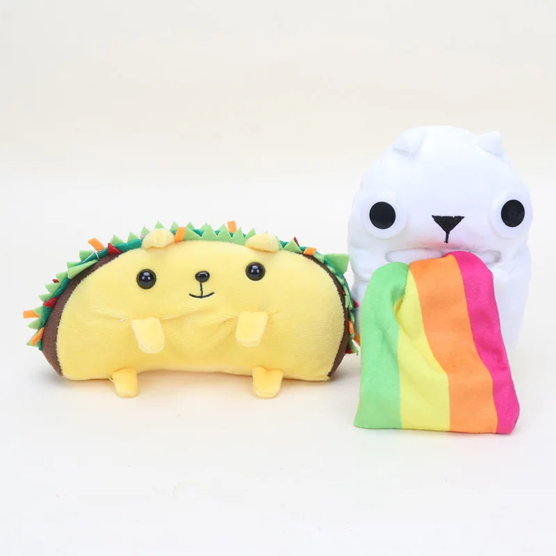 Taco Cat Радуга Ralphing Коллекционная плюшевая игрушка кукла | Игрушки и хобби