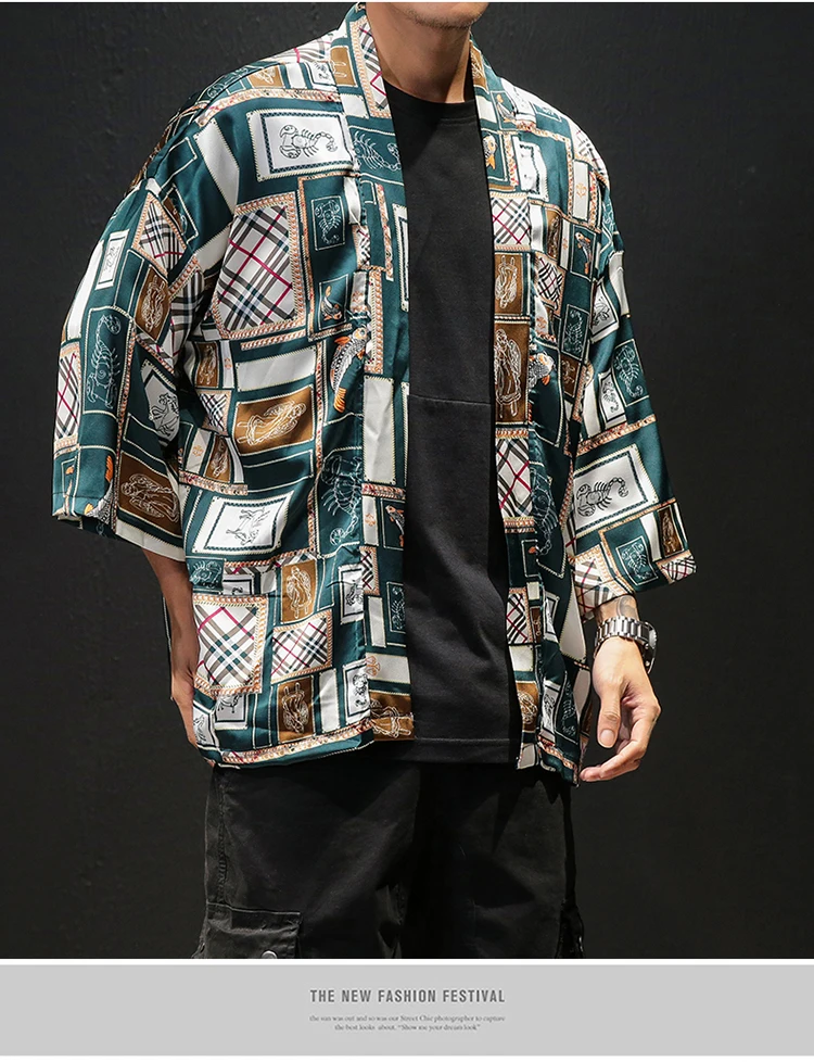 Korean Oversized Shirt Men Short Sleeve Vintage Summer Mens Shirts (12)