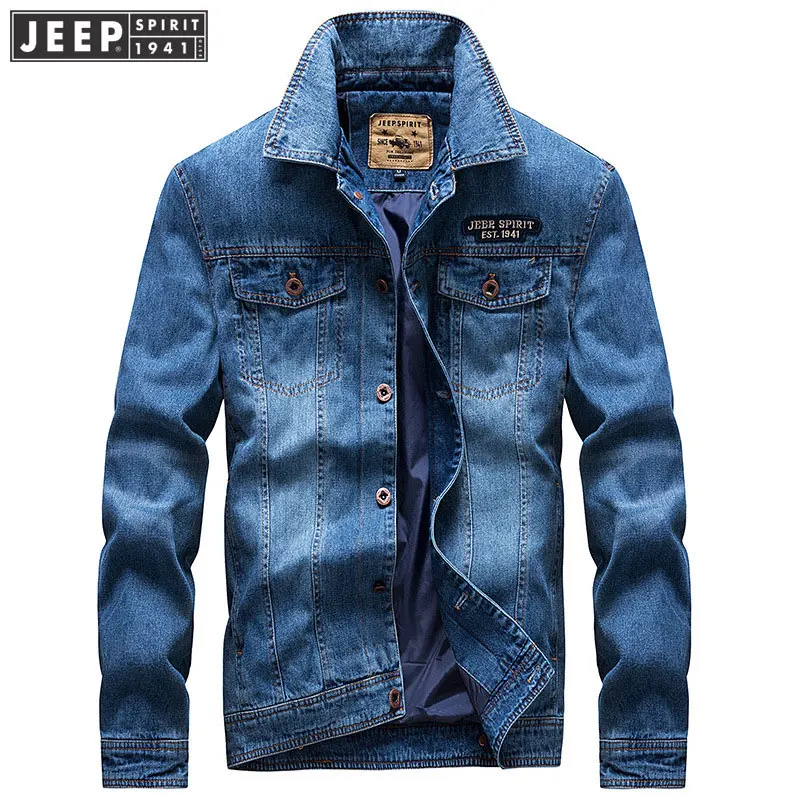 JEEP SPIRIT 2018 Autumn Spring Denim Jacket Coat M~3XL Man Turn Down Collar Clothes Business Long Sleeve Retro Fashion Jackets
JEEP SPIRIT 2018 Autumn Spring Denim Jacket Coat M~3XL Man Turn Down Collar Clothes Business Long Sleeve Retro Fashion Jackets