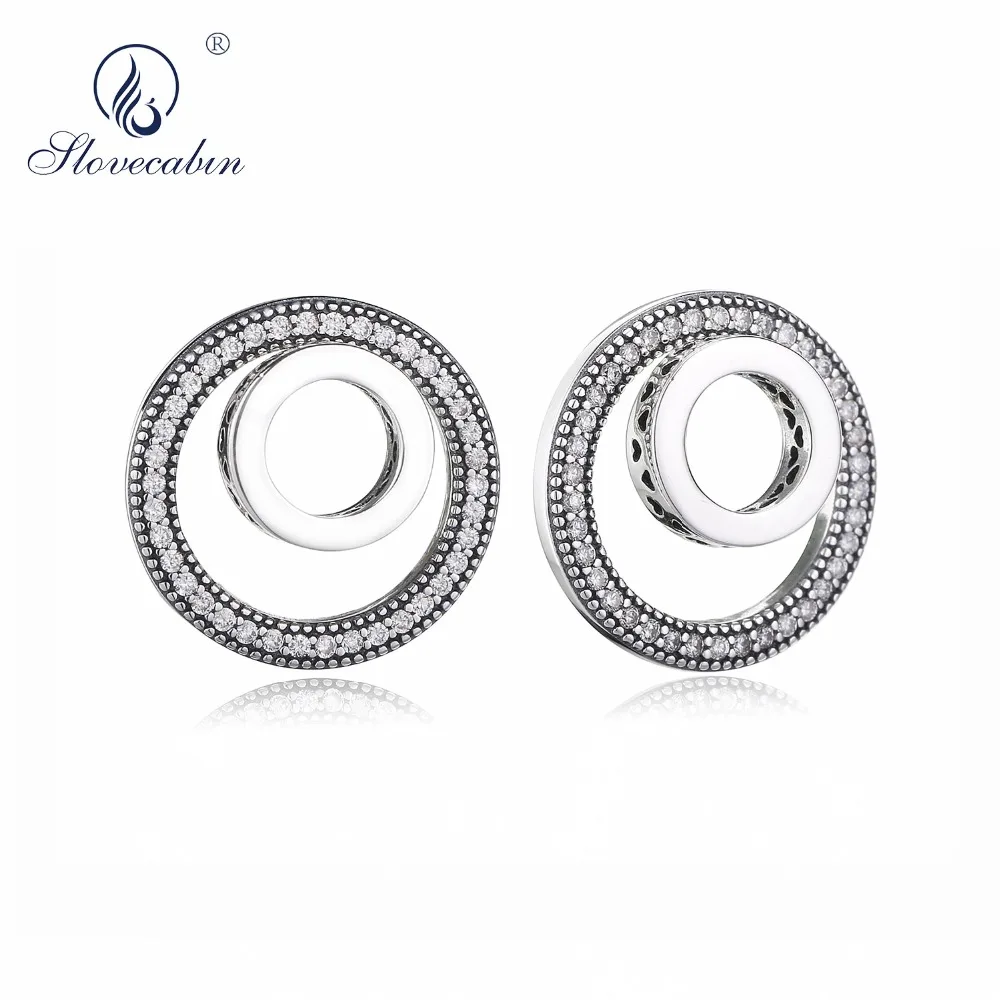Slovecabin 2018 Autumn 925 Sterling Silver Forever Signature Spinny Heart Double Circle Clear Zircon Earring Wedding Jewelry
Slovecabin 2018 Autumn 925 Sterling Silver Forever Signature Spinny Heart Double Circle Clear Zircon Earring Wedding Jewelry