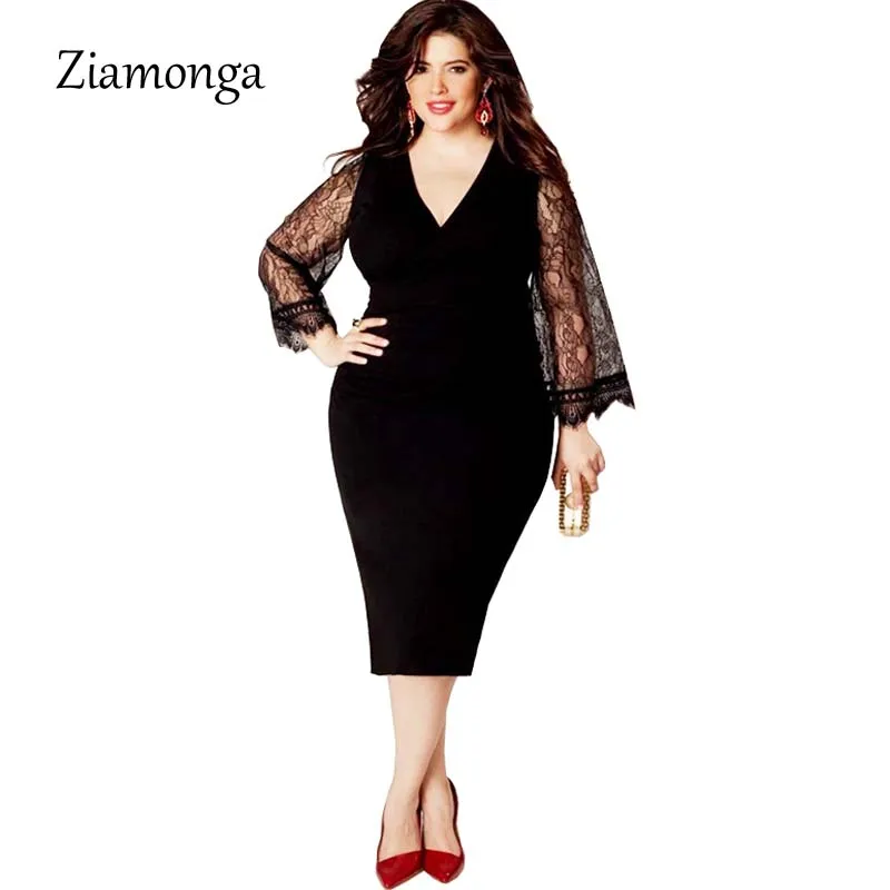 Ziamonga L- 3XL 4XL 5XL 6XL Plus Size Women Clothing Basic Streetwear Long Sleeve Lace Bodycon Dress Big Size Midi Women Dress
Ziamonga L- 3XL 4XL 5XL 6XL Plus Size Women Clothing Basic Streetwear Long Sleeve Lace Bodycon Dress Big Size Midi Women Dress