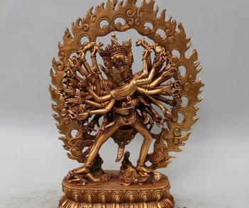12" Tibetan Buddhism Bronze Gild Vajrayogini Vajravarahi Kalachakra Buddha Statu
12" Tibetan Buddhism Bronze Gild Vajrayogini Vajravarahi Kalachakra Buddha Statu
