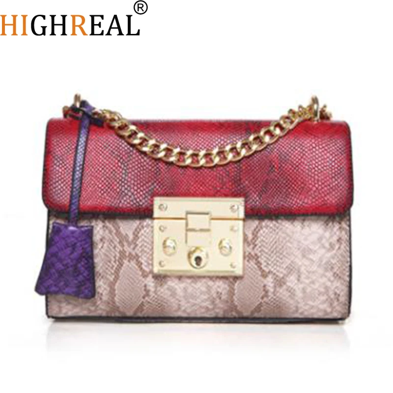HIGHREAL Women's Bag New Snake Pattern Square Handbags Shoulder Bag Wild Fashion Chain Lock Women Messenger Bag Crossbody Bag
HIGHREAL Women's Bag New Snake Pattern Square Handbags Shoulder Bag Wild Fashion Chain Lock Women Messenger Bag Crossbody Bag