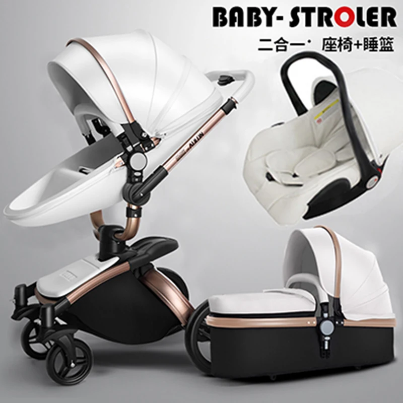 AULON 3 in 1 Baby Stroller 360 Degree Rotate Carriage Gold Frame PU Pram EU Safety Car Seat With Bassinet Newborn
AULON 3 in 1 Baby Stroller 360 Degree Rotate Carriage Gold Frame PU Pram EU Safety Car Seat With Bassinet Newborn