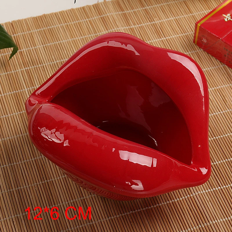 

Cute Cartoon Ashtray Lips Ceramic Ashtray Creative Personality Trendy Mouth Fashion Home Mini Send Boyfriend Gift