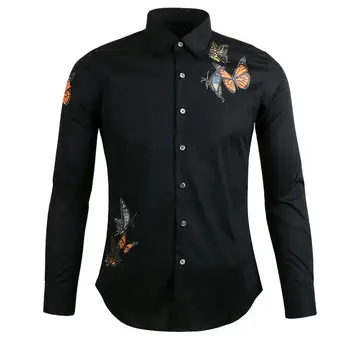 New Spring And Autumn New Men's 100% Cotton Shirt Hight Quality Butterfly patte Printed Fashion Slim Fit Shirt M L XL 2XL 3XL
New Spring And Autumn New Men's 100% Cotton Shirt Hight Quality Butterfly patte Printed Fashion Slim Fit Shirt M L XL 2XL 3XL