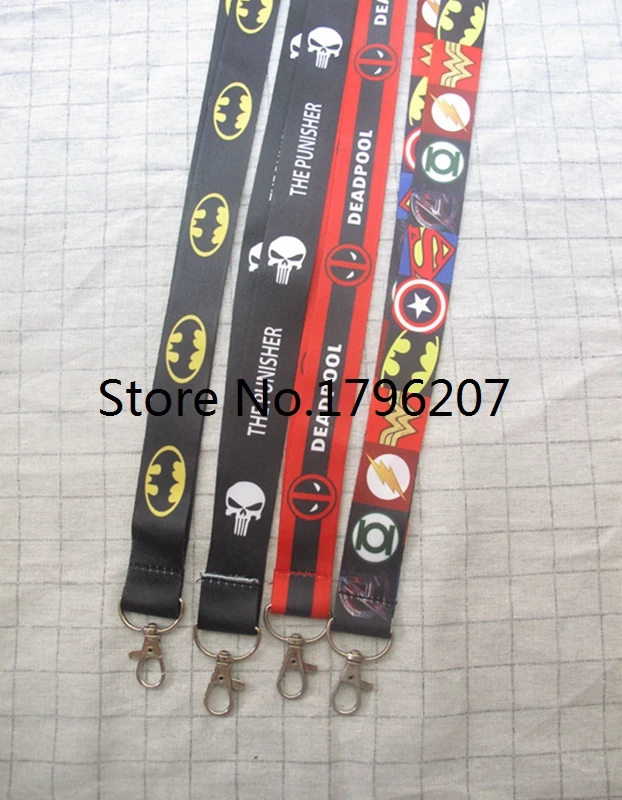 10pcs/20pcs/30pcs/50pcs superheros batman Deadpool Neck Strap Lanyard Mobile Phone Key Chain ID Badge Key Chains K3
10pcs/20pcs/30pcs/50pcs superheros batman Deadpool Neck Strap Lanyard Mobile Phone Key Chain ID Badge Key Chains K3