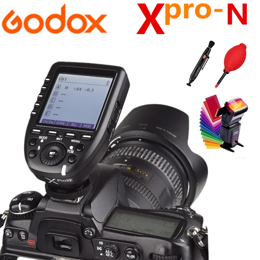 Фото Беспроводная система передатчика Godox Xpro-N i-TTL II 2 4G для камеры Nikon Fire TT600 TT350 TT685 V860II