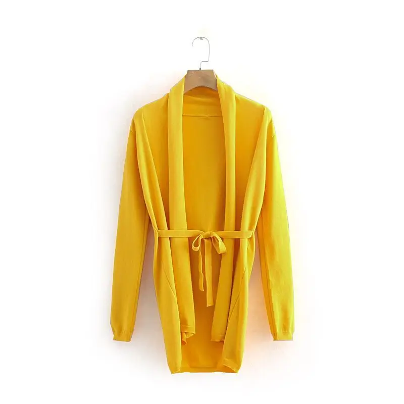 WT937 Brief Solid Color Slim Waist Belt Sweater Cardigan Women Long Sleeve Spring Knitted Cardigans
WT937 Brief Solid Color Slim Waist Belt Sweater Cardigan Women Long Sleeve Spring Knitted Cardigans
