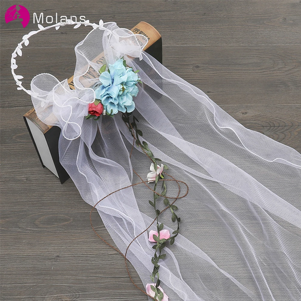 MOLANS Elegant Short Wedding Veils Stimulation Sky Blue Flower Bridal Veil for Women Female Marriage Wedding Accessories
MOLANS Elegant Short Wedding Veils Stimulation Sky Blue Flower Bridal Veil for Women Female Marriage Wedding Accessories