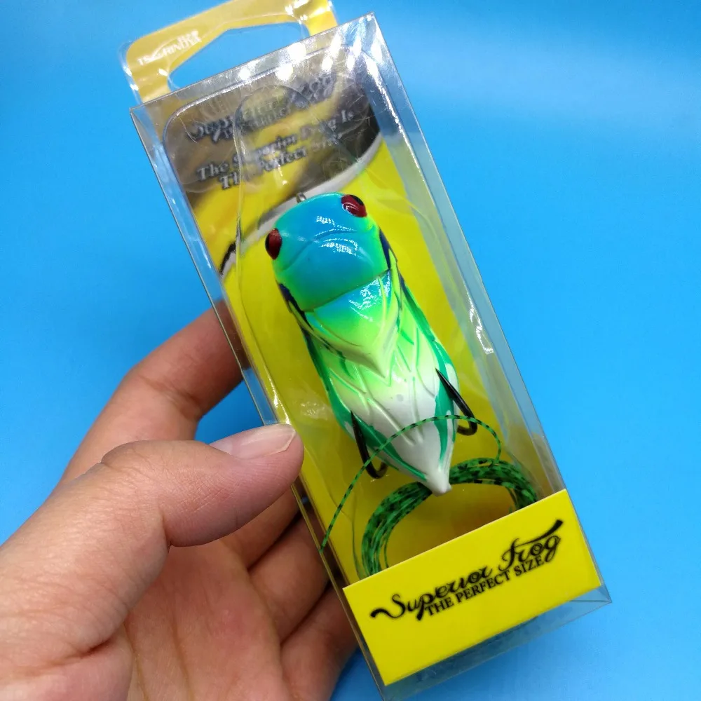 TSURINOYA 2PCS/LOT NEW Fishing Lure Frog 15.5g/65mm 5colors Cicada Froggy Popper Artificial Soft Baits Snakehead Frogs Lure
TSURINOYA 2PCS/LOT NEW Fishing Lure Frog 15.5g/65mm 5colors Cicada Froggy Popper Artificial Soft Baits Snakehead Frogs Lure